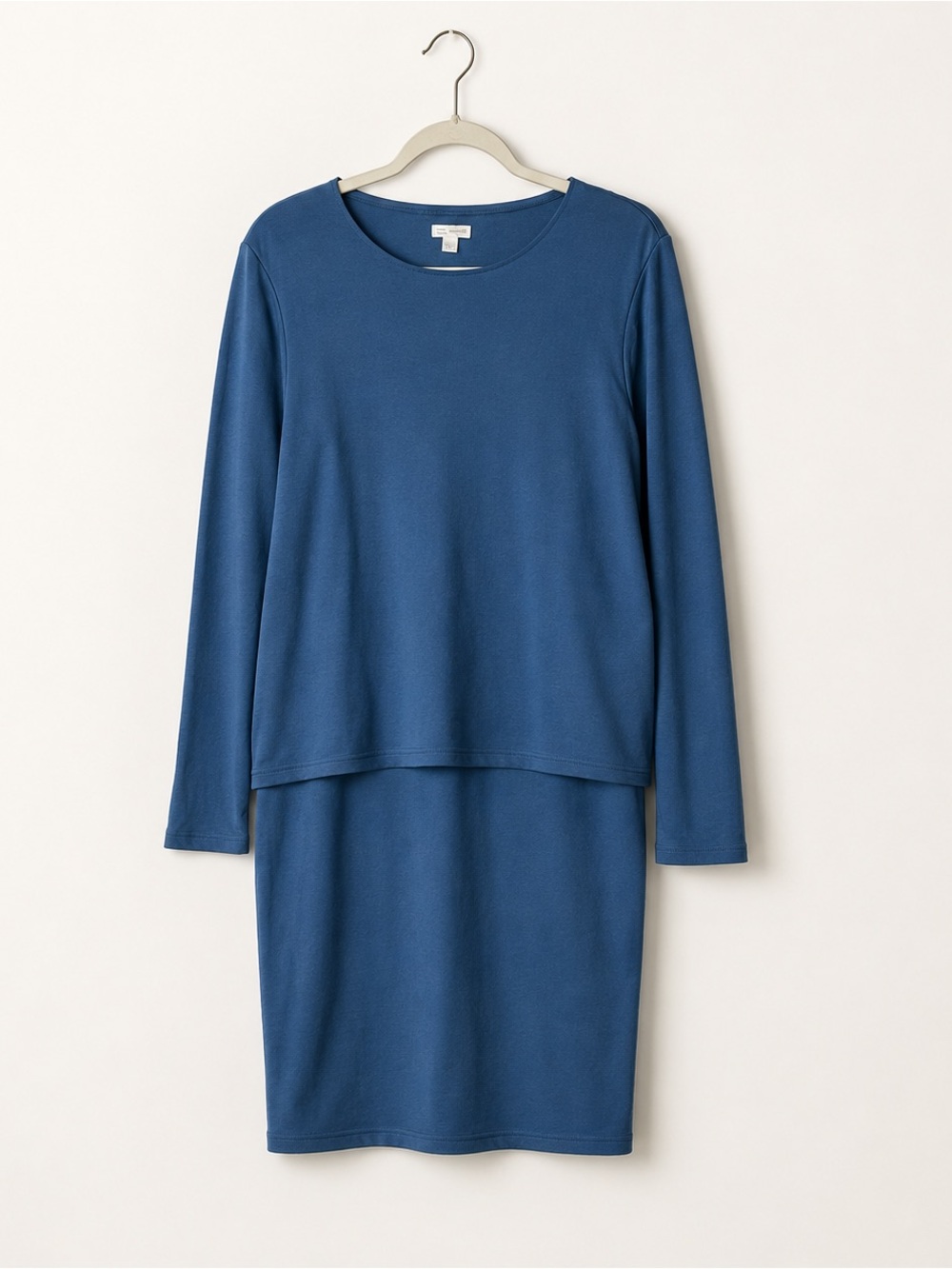 J. Jill Pure Jill Luxe Tencel Blue Layered Tunic Dress M Lagenlook Minimalist - Picture 3 of 9